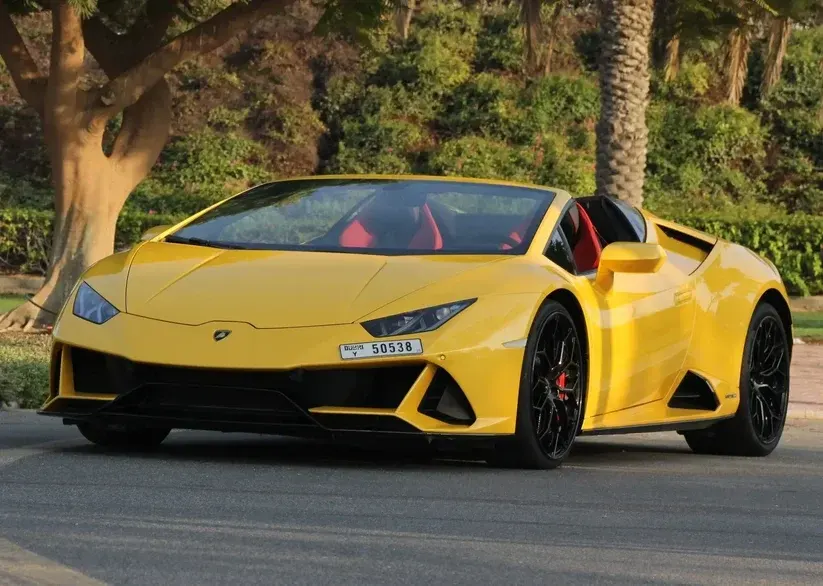 Lamborghini Huracan Evo Spyder 2023 or similar for rent in Dubai