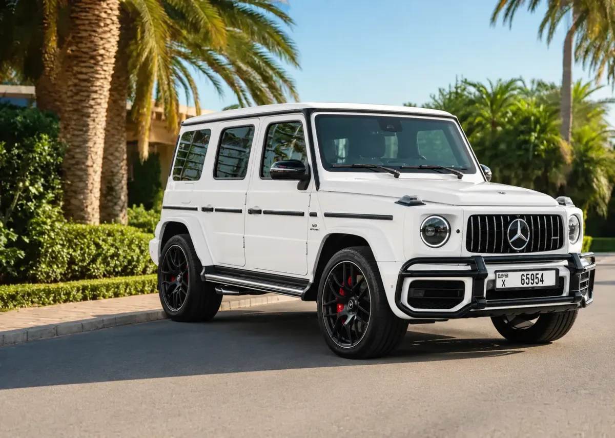 Mercedes Benz G63 2023 AMG White برای اجاره در دبی